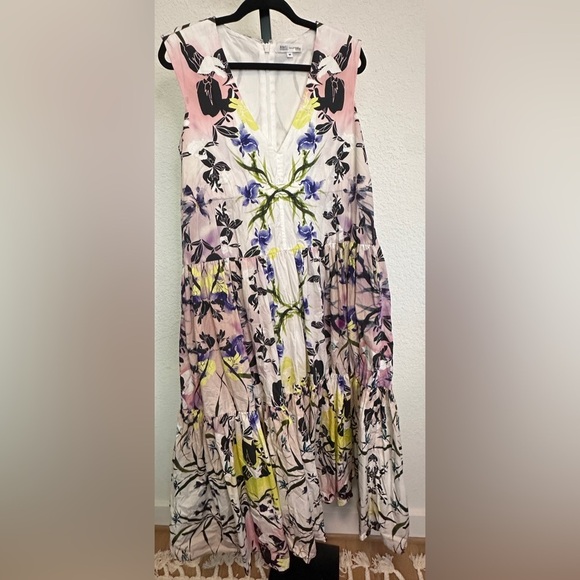 Bibhu Mohapatra | Tiered Floral Dress - Picture 3 of 5